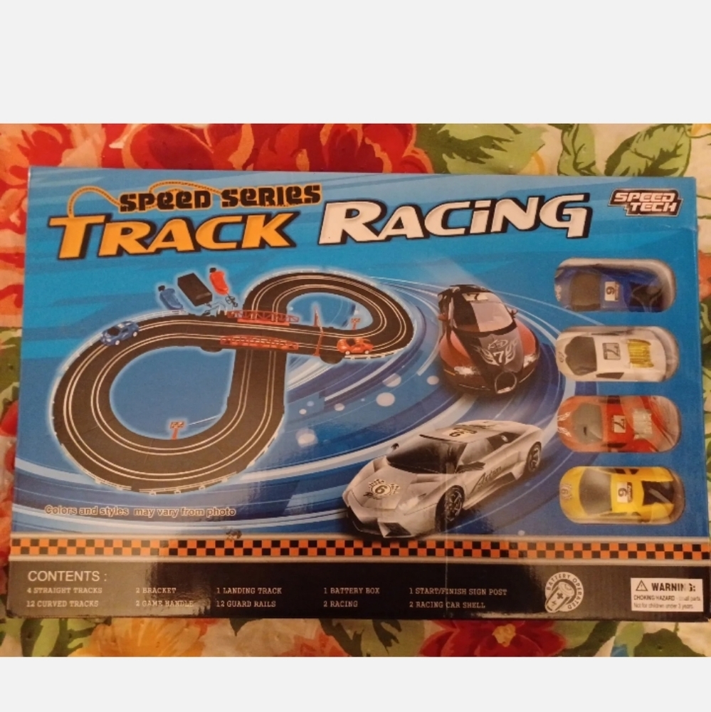 SPEED SERIES TRACK RACING LOLLIPOP TOYS FIGURE 8 LAYOUT SIZE 38.5" X 19"
